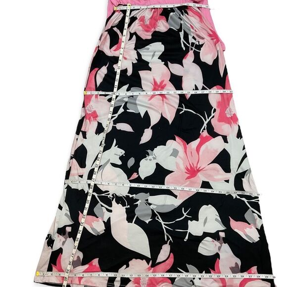 Bluetime Women's Pink Floral Printed 3/4 Sleeve Maxi Dress Size S. - Picture 11 of 13